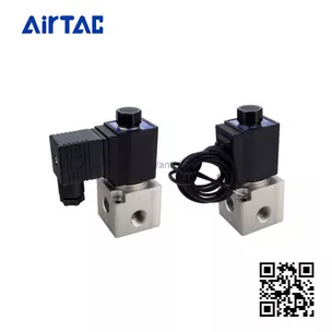 Airtac 3V308NCEI van điện từ thường đóng điện áp AC24V kết nối cáp dài 0.5m 1/4 inch kiểu ren PT