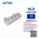 HLS12x20SAS Xi lanh trượt Airtac Compact slide cylinder