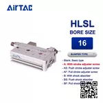 HLSL16x100SA Xi lanh trượt Airtac Compact slide cylinder