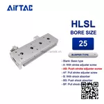 HLSL25x150SAS Xi lanh trượt Airtac Compact slide cylinder