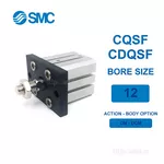 CDQSF12-25DCM Xi lanh SMC