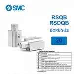 RSDQB20-20D Xi lanh SMC