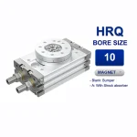 Xi lanh xoay Airtac HRQ10, kiểu chuyển động Double acting type, có từ tình, đệm Bu lông điều chỉnh