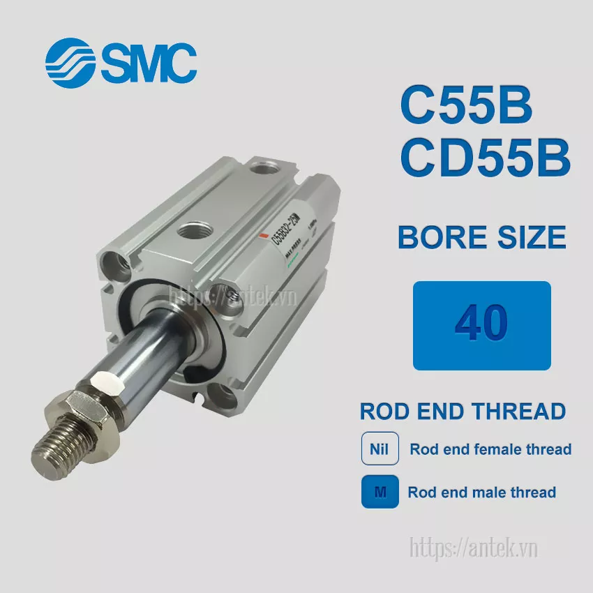 Xi lanh SMC C55B40-15M